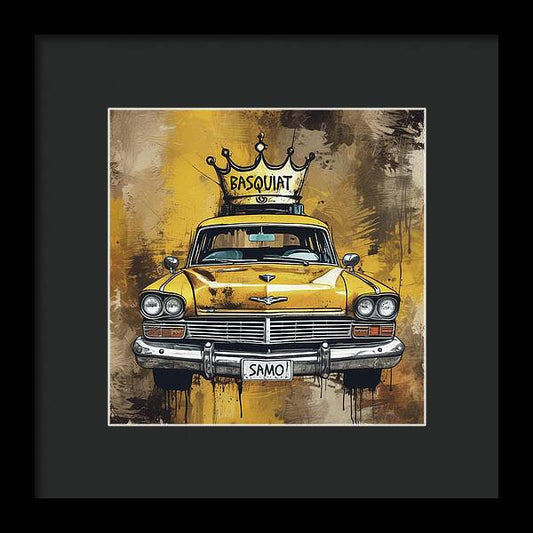 Basquiat Taxi - Framed Print