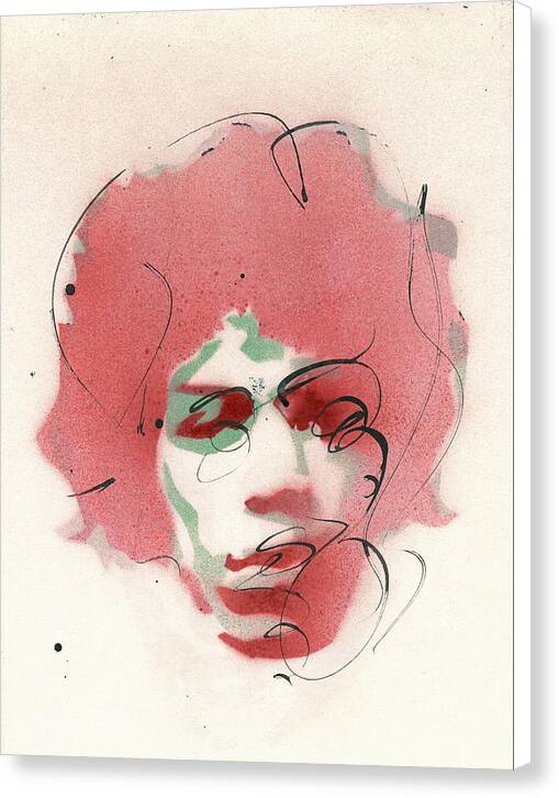 Portrait of Jimi Hendrix 2 - Canvas Print