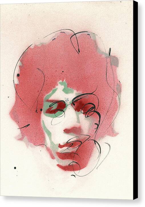 Portrait of Jimi Hendrix 2 - Canvas Print