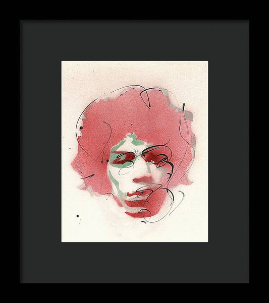 Portrait of Jimi Hendrix 2 - Framed Print