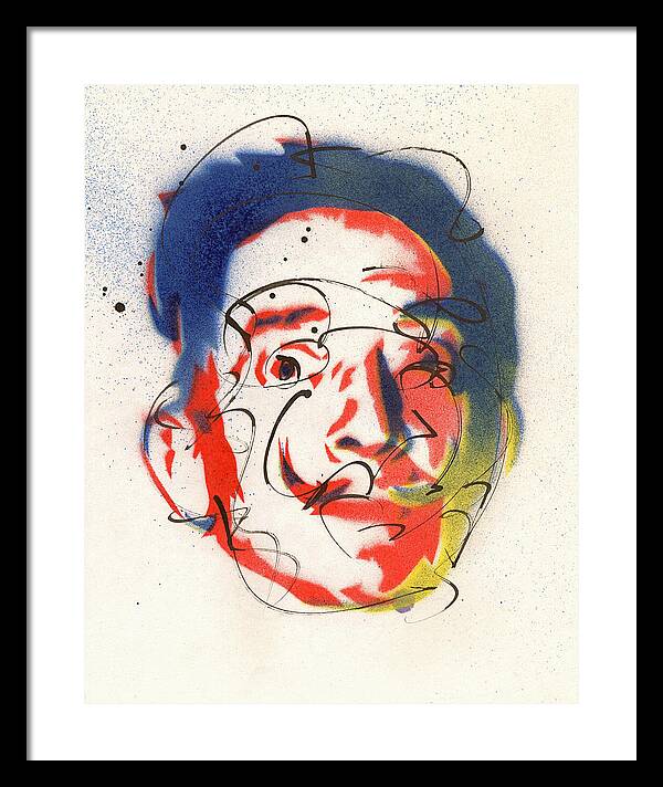 Portrait of Salvador Dali - Framed Print