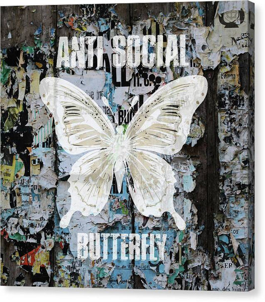 Anti-Social Butterfly 2 - Canvas Print