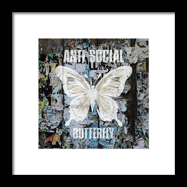 Anti-Social Butterfly 2 - Framed Print