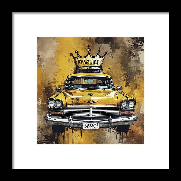 Basquiat Taxi - Framed Print