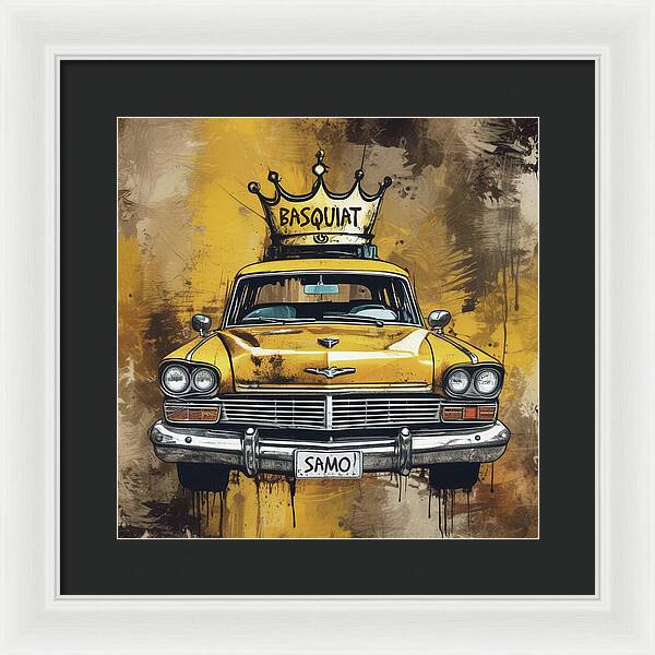 Basquiat Taxi - Framed Print