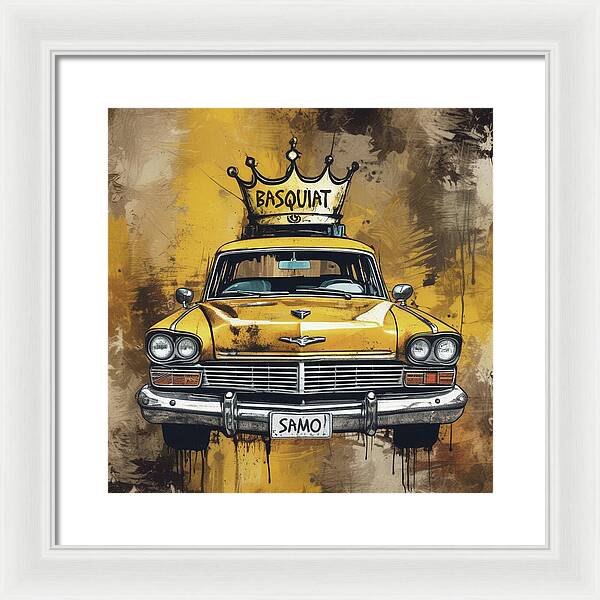 Basquiat Taxi - Framed Print