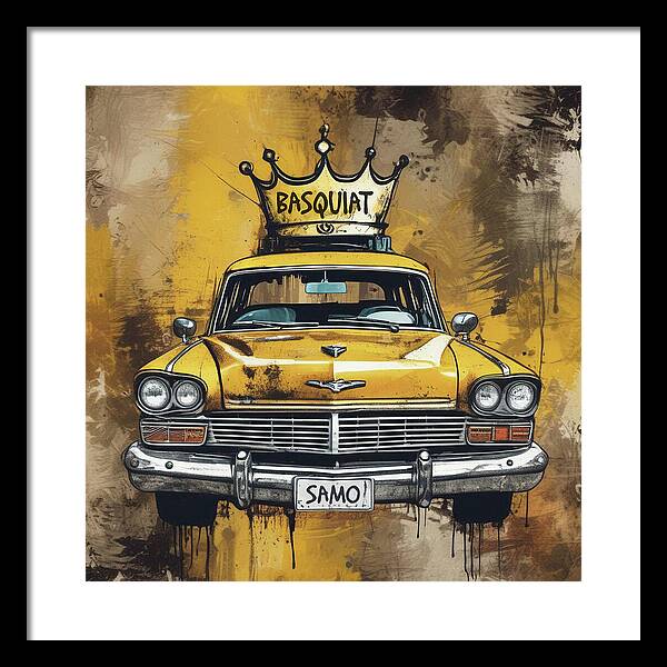 Basquiat Taxi - Framed Print