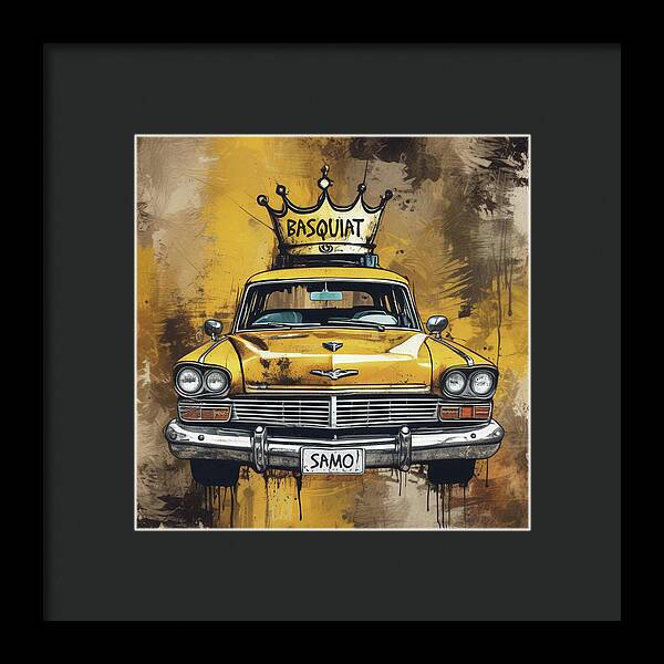 Basquiat Taxi - Framed Print