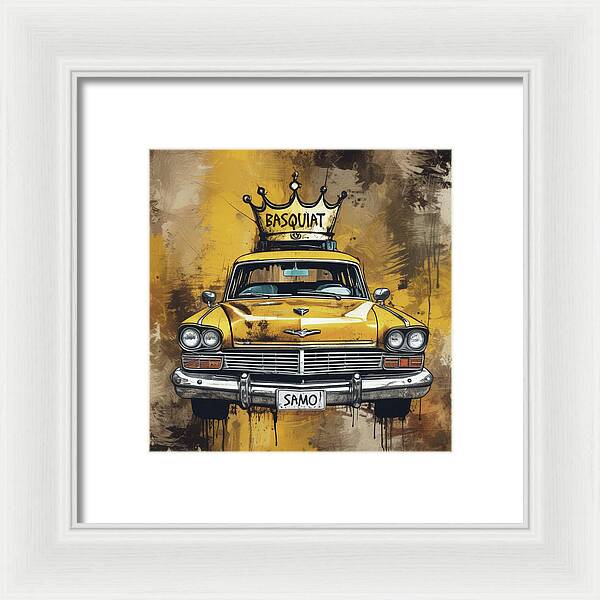 Basquiat Taxi - Framed Print