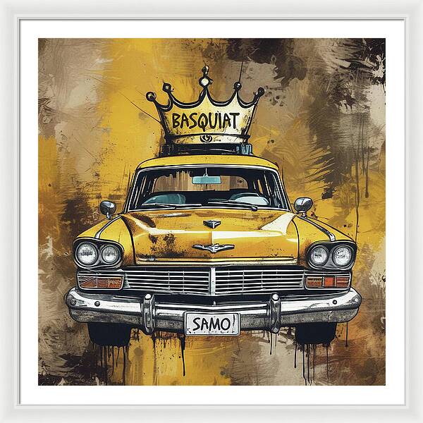 Basquiat Taxi - Framed Print