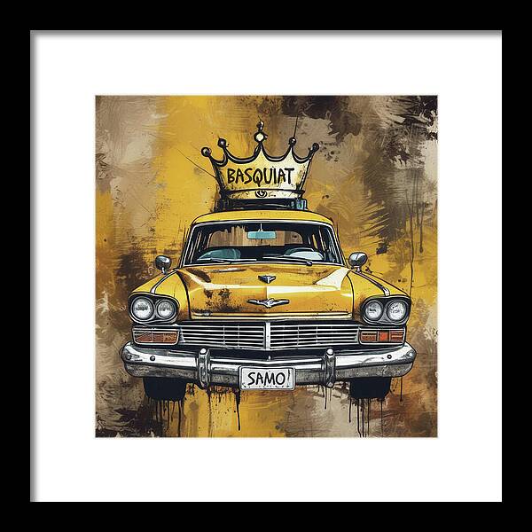 Basquiat Taxi - Framed Print