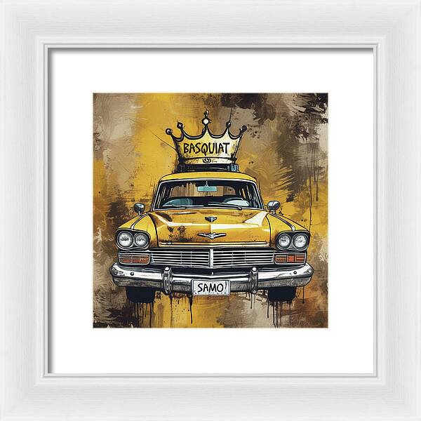 Basquiat Taxi - Framed Print