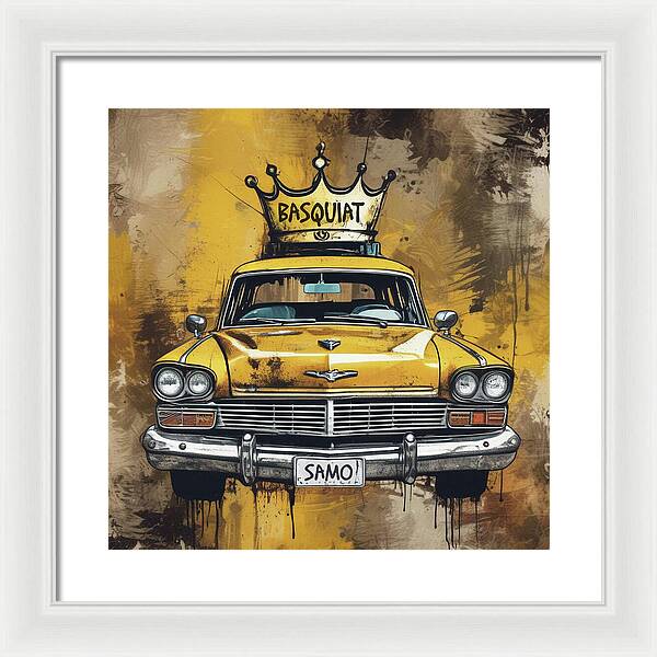 Basquiat Taxi - Framed Print