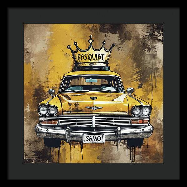 Basquiat Taxi - Framed Print