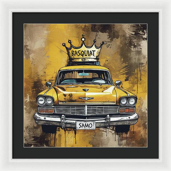 Basquiat Taxi - Framed Print