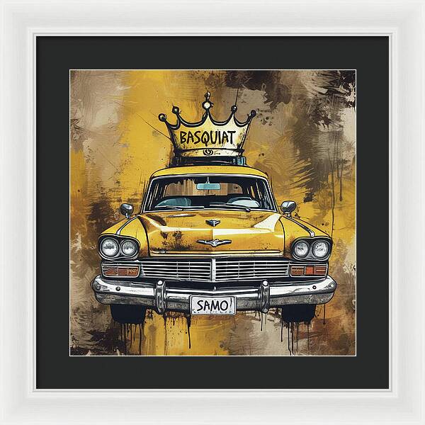 Basquiat Taxi - Framed Print