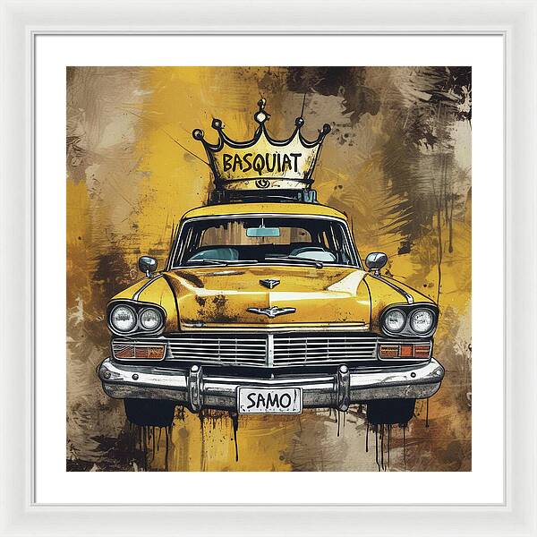 Basquiat Taxi - Framed Print