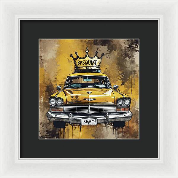 Basquiat Taxi - Framed Print