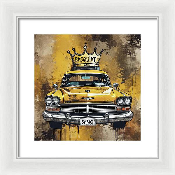 Basquiat Taxi - Framed Print