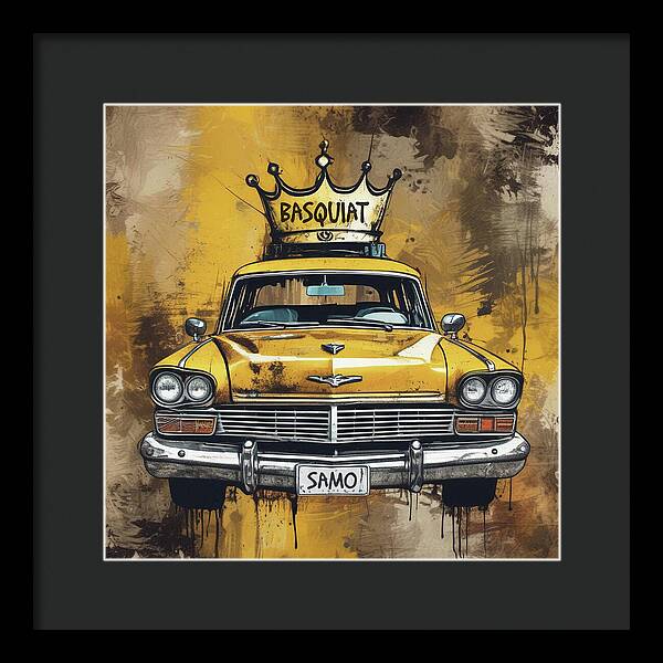 Basquiat Taxi - Framed Print