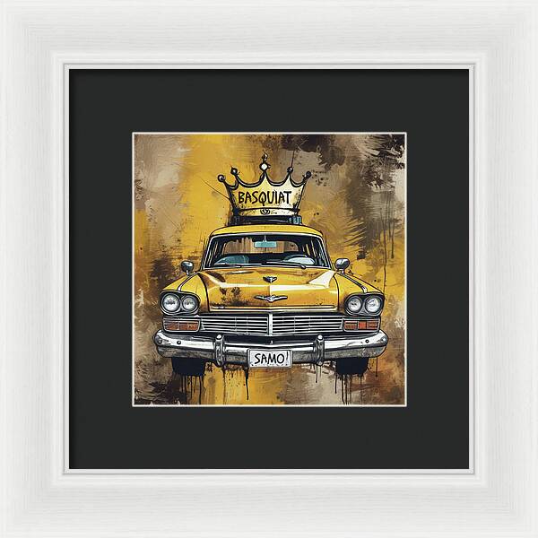 Basquiat Taxi - Framed Print