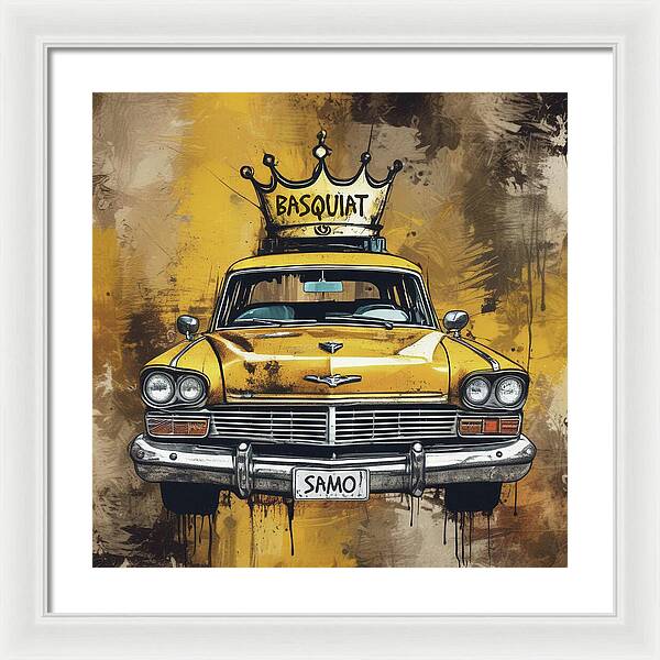 Basquiat Taxi - Framed Print