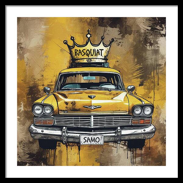 Basquiat Taxi - Framed Print