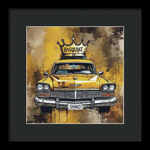 Basquiat Taxi - Framed Print