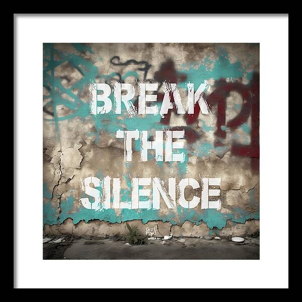 Break The Silence - Framed Print