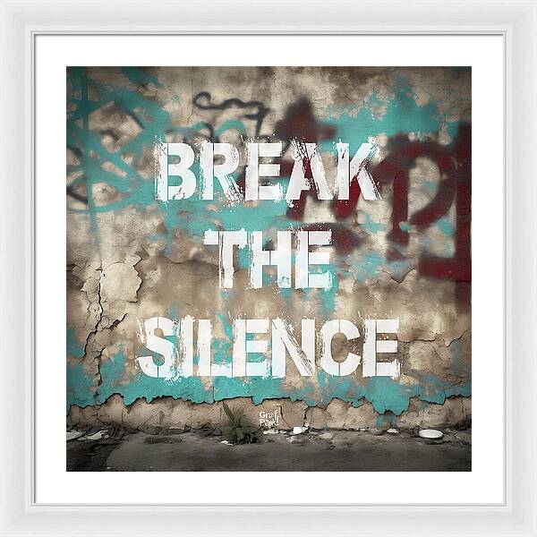 Break The Silence - Framed Print