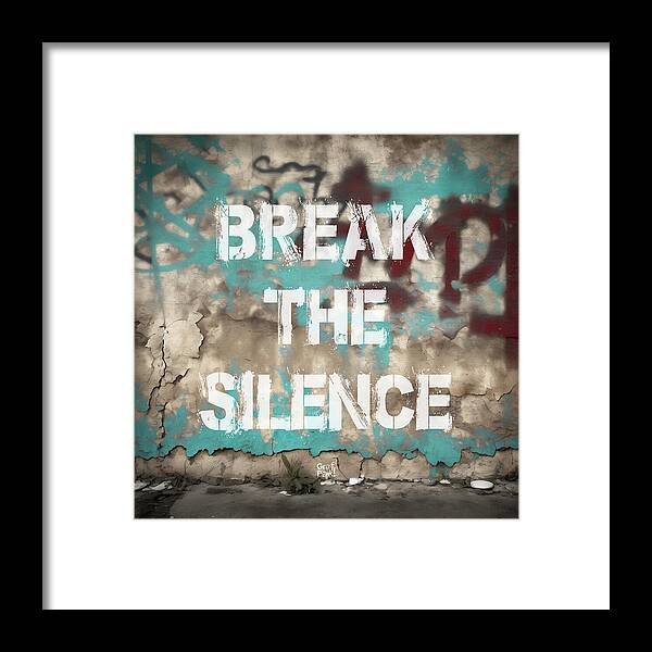 Break The Silence - Framed Print