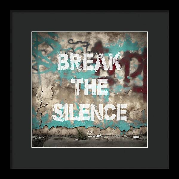 Break The Silence - Framed Print