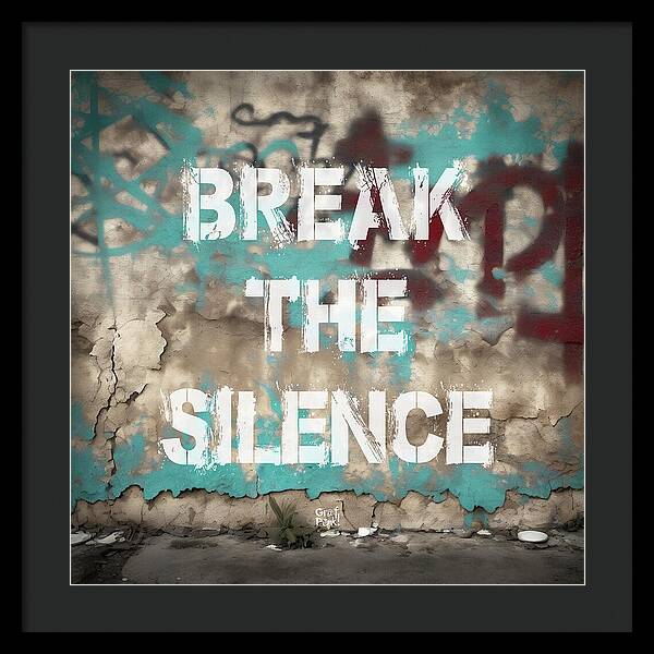 Break The Silence - Framed Print