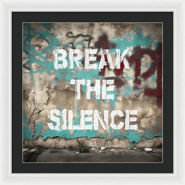 Break The Silence - Framed Print