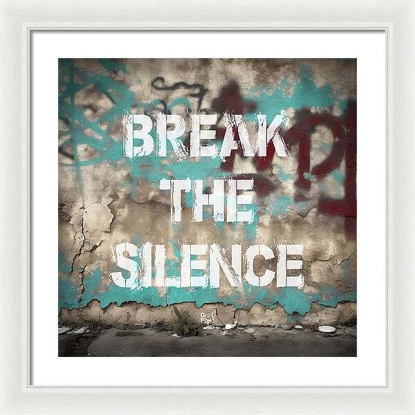 Break The Silence - Framed Print