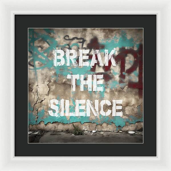 Break The Silence - Framed Print