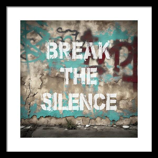 Break The Silence - Framed Print