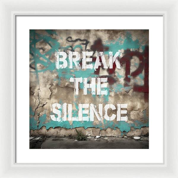 Break The Silence - Framed Print