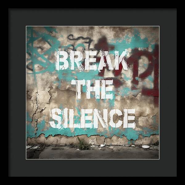 Break The Silence - Framed Print