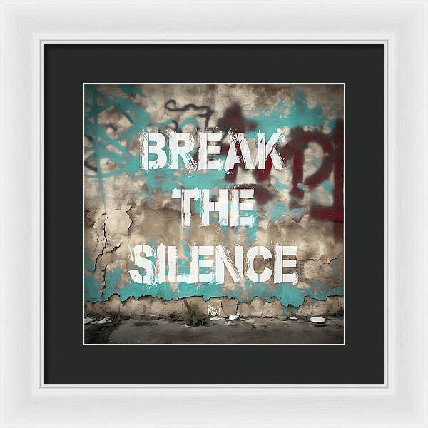 Break The Silence - Framed Print