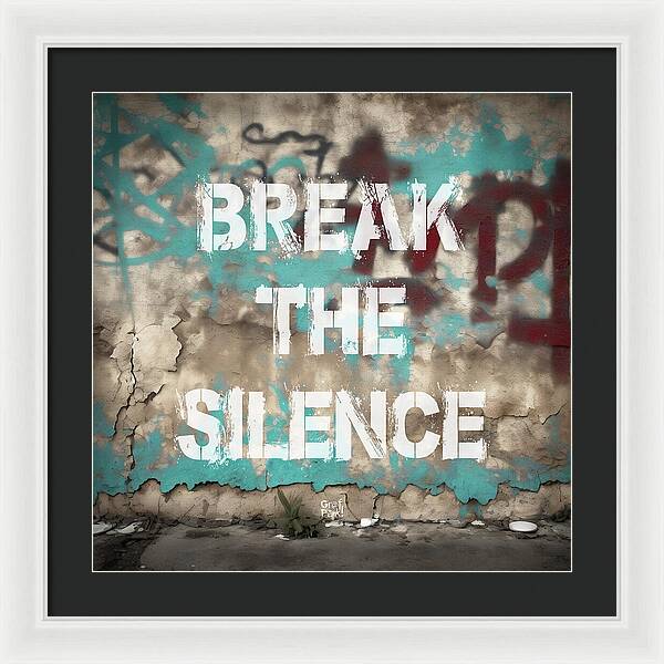 Break The Silence - Framed Print