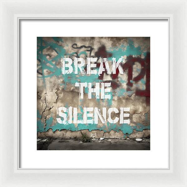 Break The Silence - Framed Print