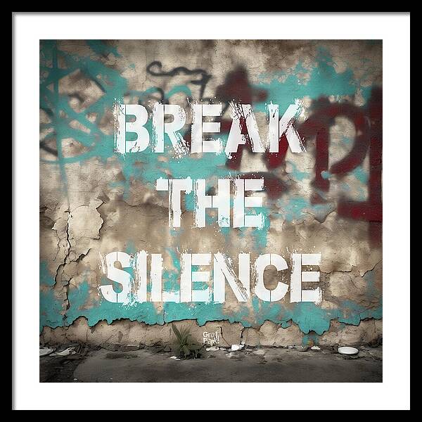 Break The Silence - Framed Print