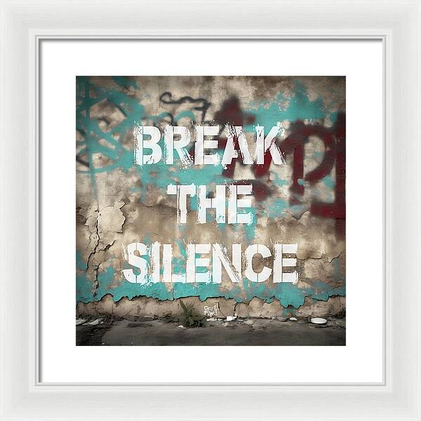 Break The Silence - Framed Print