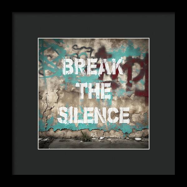 Break The Silence - Framed Print