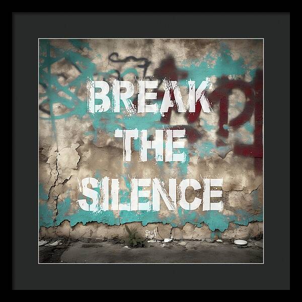 Break The Silence - Framed Print