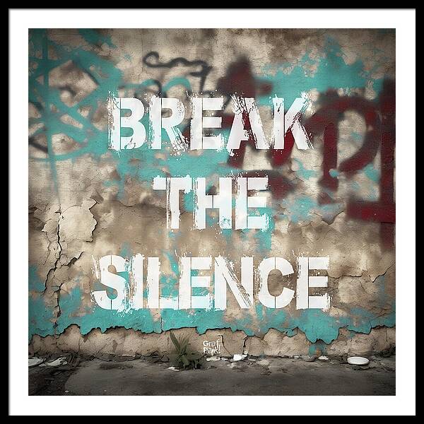 Break The Silence - Framed Print