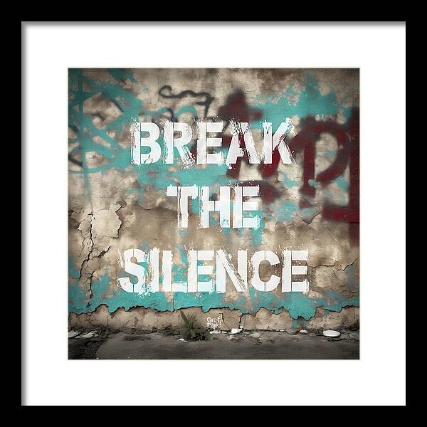 Break The Silence - Framed Print