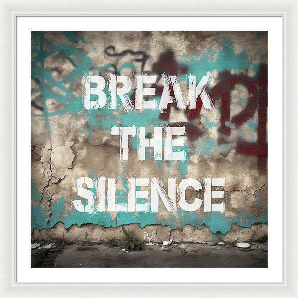 Break The Silence - Framed Print