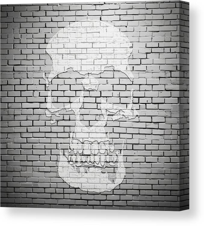 Brick Skull - Canvas Print